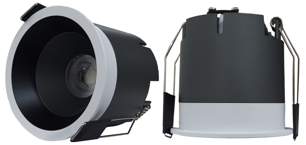 SR153. Spot Lux 12W (cutout 74mm)(Black & White) 