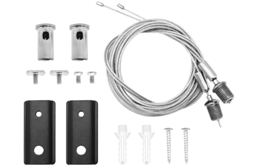 Suspension rail bar cable bag