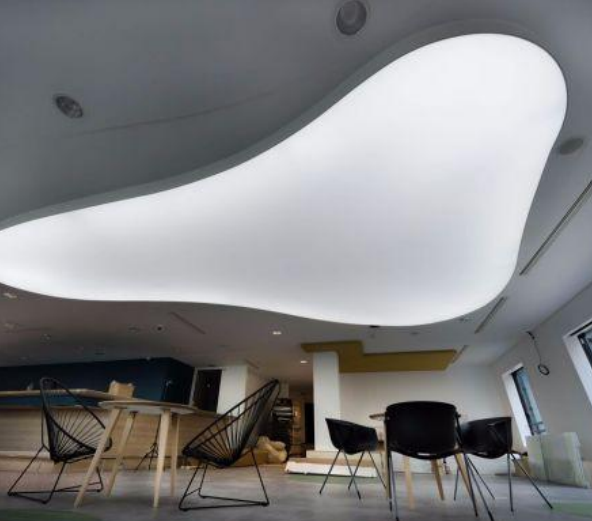Zigbee Plain White Curved or Flexible Stretch Ceiling Material - CCT tunable Dimmable (Imported Waterproof Febric + PVC Profile For Febric fitting + Led strip + Zigbee Controller + Power Supply) Per Sq Feet rate
