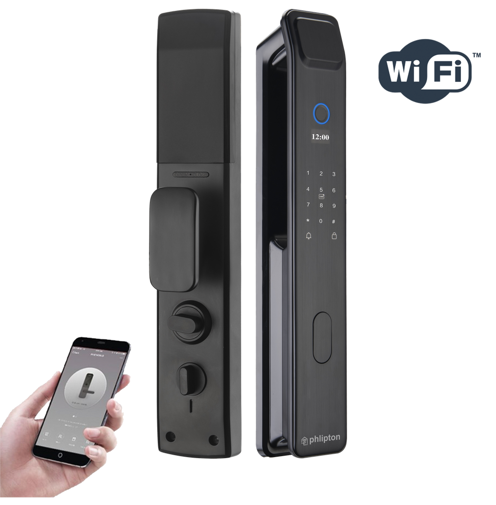 Series 3 Smart Biometric Door Lock With App Support + Finger print + RFid + passcode + mechanical key + OTP