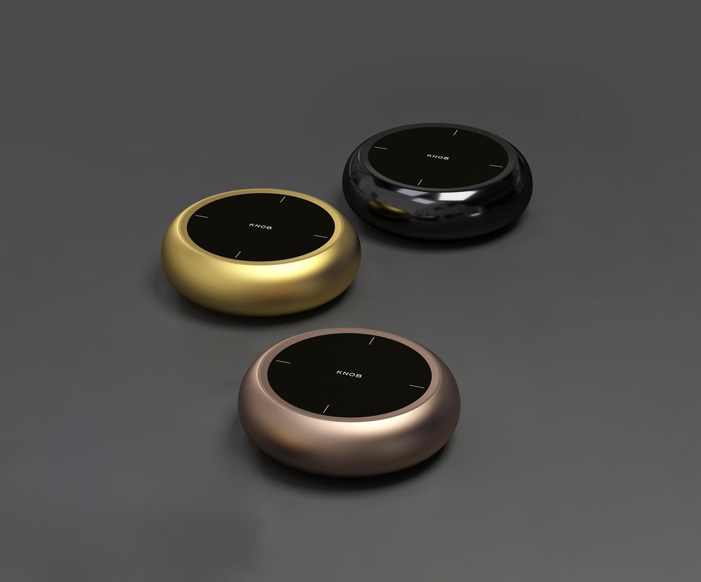 SR67. Phlipton ZigBee Premium Metal Wireless Rotary Knob With Base for Curtain & Smart Lighting Dimming, CCT Control & 4 Customized Scenes or Group (GOLD/Copper/Gun Black) (Limited Stock So may be 30 days lead time)