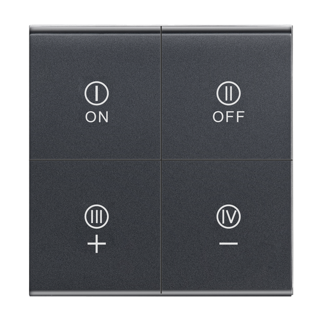SR65. wireless ZigBee 4 Button For 12 Scene Control OR ZigBee Lighting Control switch Remote With magnetic wall Plate & Inbuilt Lithium-ion with Type C Rechargeable