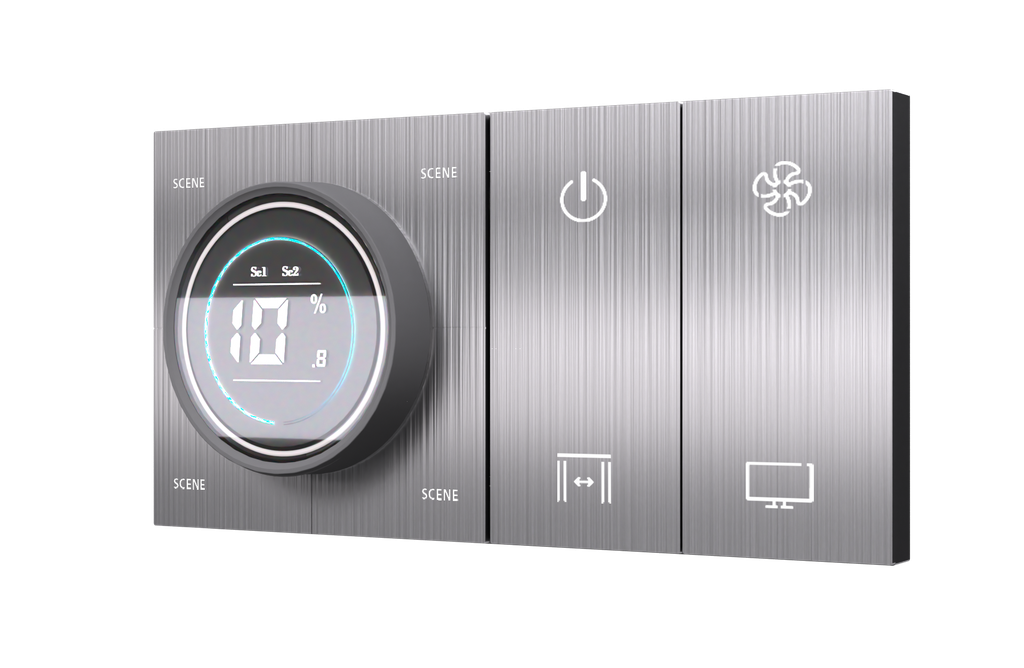 SR10. TITAN ZigBee Knob For 4 Zone Zigbee Lighting Brightness & Color Control + 4 Switch (4L / 1L+1F) : 4M (K+4S)