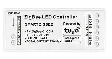SR72. Phlipton Constant Voltage 5V/12V/24V 15A ZigBee Smart dimmable & RGB+CCT changing Led Strip Driver 