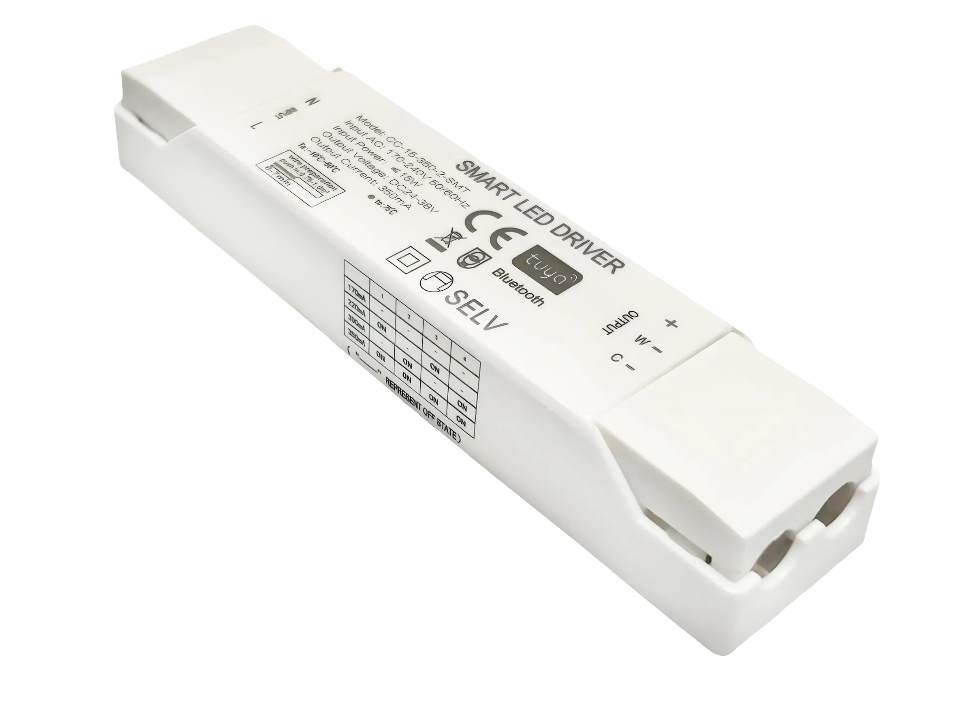 NEW  7–15W HPF Driver (ZigBee / 0.1% Dim + CCT) 170–350mA • 30–40V • 4KV Surge 130 × 30 × 20 mm Slim (DALI-like) SLIM