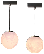 [PN-MTL-38 White] 6w Zigbee Pandent Earth/Moon Magnetic track light (White)