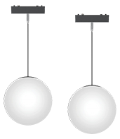 [PN-MTL-40 White] 9W Zigbee Full ball Pandent Magnetic track light (White)