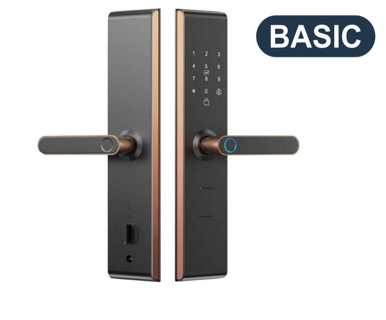 SR105 Series 1 Pro-G Lock Fingerprint + RFID + PIN + Key / App (WiFi https://erp.phlipton.com/odoo/sales/10391/product.template/228#+₹550 /ZigBee(Lock Bind) +₹850 /RX-TX +₹1100)