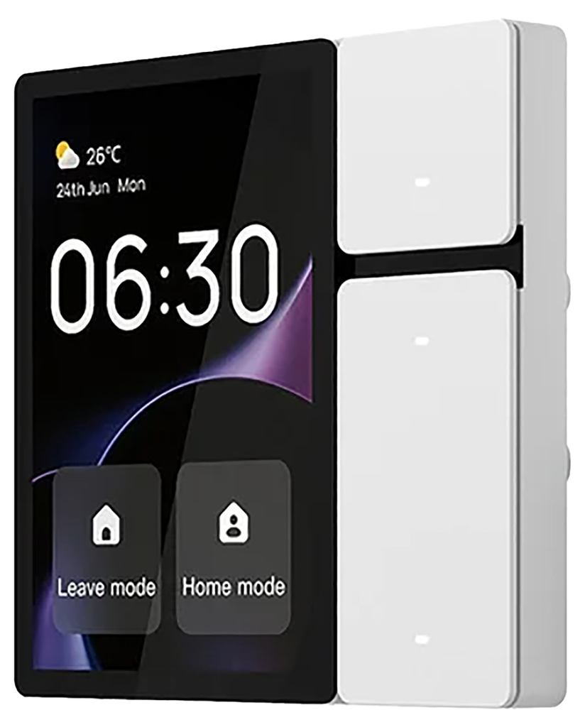 SR58. Phlipton Multi-functional Indian 2M standard Touch Screen Panel In build Sigmesh Multimode Gateway + IR Remote For Central Control 3.5 Inch With VDP Video calling support + 3 Gang Physical Switch (Lead Time 20 to 30 days after advance order) 