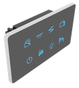 SR4. Luxeray ZigBee 8 Switch (Toggle/Scene/2-Way/Dimmer) 2.5D Glass Panel Touch Switch with Curved Bezel - 4M (8+0+0+0U)