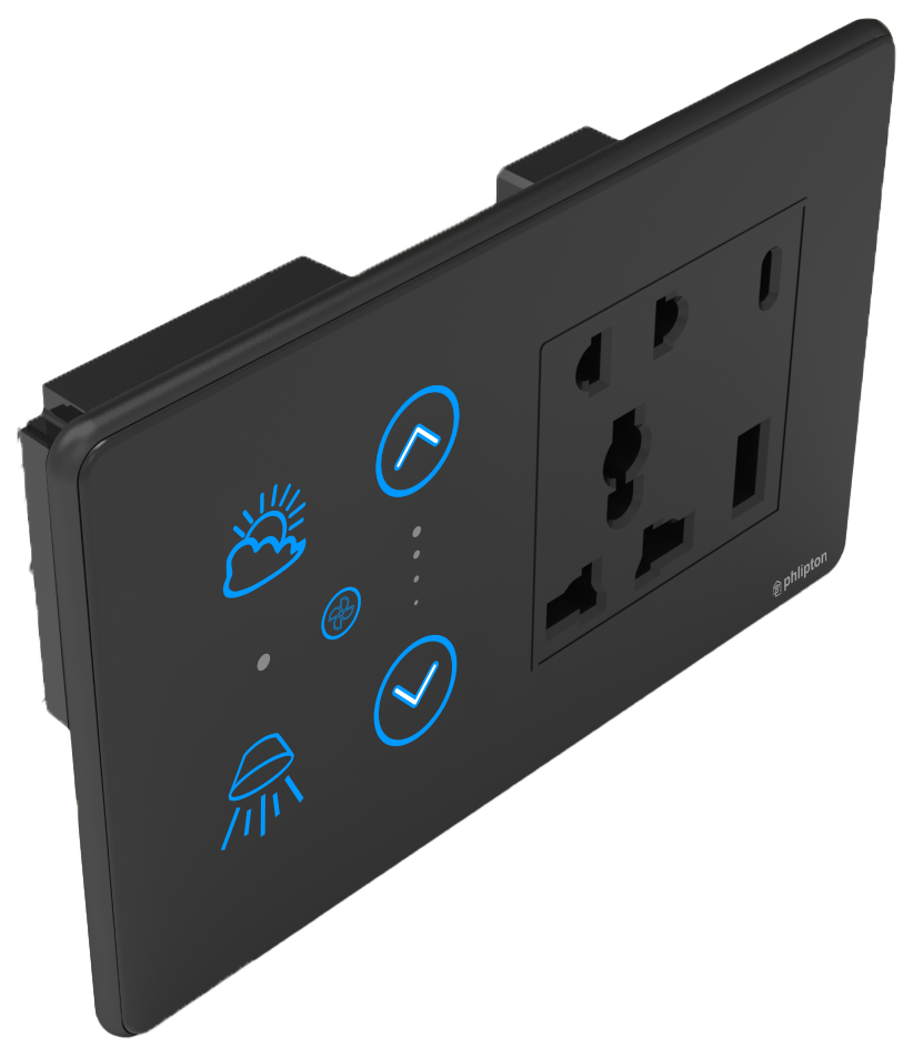 SR44. Luxeray 2 Switch + 1 FAN + 5 Pin Socket + USB Type A & C 18W Fast ...