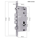 SR145. Smart Lock Stainless Mortise Door Lock Lock Body 6068 Size