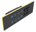 SR15. Luxeray ZigBee 8 Switch (Toggle/Scene/2-Way/Dimmer)+ 5 Pin Socket + USB Type A & C 18W Fast charging 2.5D Glass Panel Touch Switch with Curved Bezel- 6/8M (8+0+0+1U)