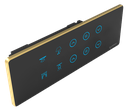 SR14. Luxeray ZigBee 4 Switch + 2 Fan (Toggle/Scene/2-Way/Dimmer) 2.5D Glass Panel Touch Switch with Curved Bezel- 6/8M (4+2+0+0)