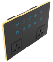 SR20. Luxeray ZigBee 8 Switch (Toggle/Scene/2-Way/Dimmer) + 1 curtain + 2 Socket Glass Panel Touch Switch- 12M (8+0+1+2)