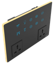 SR22. Luxeray ZigBee 4 Switch (Toggle/Scene/2-Way/Dimmer) + 2 Fan + 2 Socket Glass Panel Touch Switch- 12M (4+2+0+2)