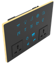 SR23. Luxeray ZigBee 14 Switch (Toggle/Scene/2-Way/Dimmer) + 2 Socket Glass Panel Touch Switch- 12M (14+0+0+2)